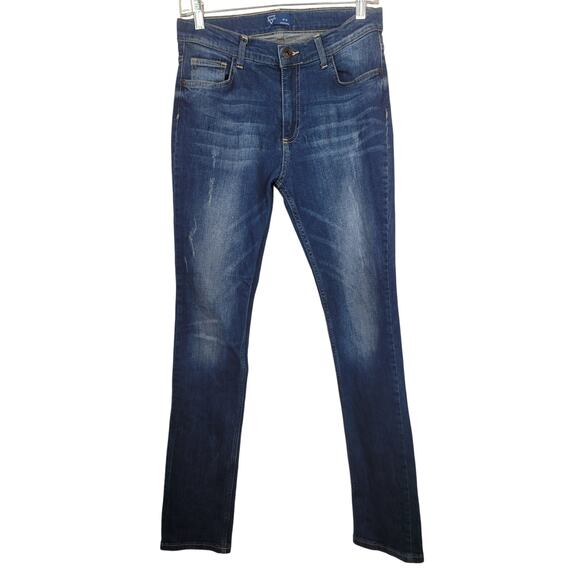 Cortigiani Girls Skinny Distressed Jeans Adjustable Waist Size 15/16 - Picture 1 of 9